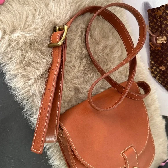 Vintage Fossil Small Crossbody Leather Brown Purse Emi Saddle Bag - Picture 8 of 8